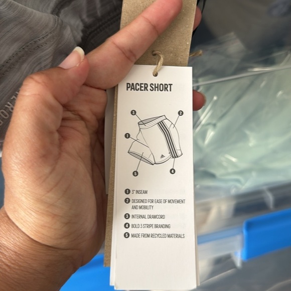 NWT Adidas Aeroready Pacer Running 3-Stripes MidRise 3" Inseam Short Hth Gray XL - Picture 13 of 14